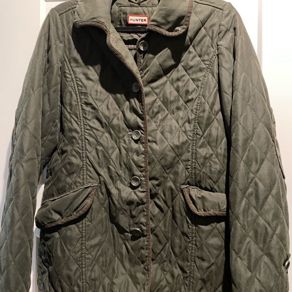 Women’s Hunter brand green quilted jacket size 4